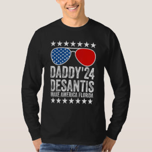 Mannen Daddys 24 Desantis Make America Florida Usa T-shirt