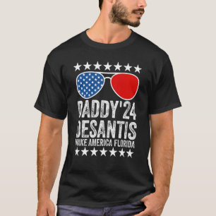 Mannen Daddys 24 Desantis Make America Florida Usa T-shirt