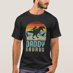 Mannen Daddysaurus Daddysaurus Rex vaderdag T-shirt