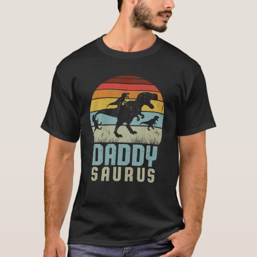 Mannen Daddysaurus Daddysaurus Rex vaderdag T-shirt (Voorkant)