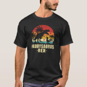 Mannen Daddysaurus Dinosaur Tshirt Rex vaderdag (Voorkant)