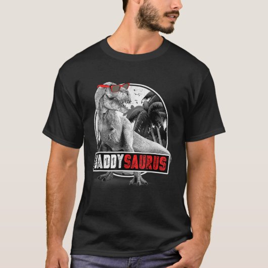 Mannen Daddysaurus Rex Dad Dinosaur Dad Saurus Fat T-shirt (Voorkant)