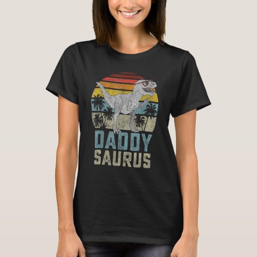 Mannen Daddysaurus Rex Dinosaur T-shirt (Voorkant)