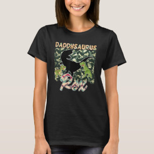 Mannen Daddysaurus Rex Fun Camouflage Design T-shirt