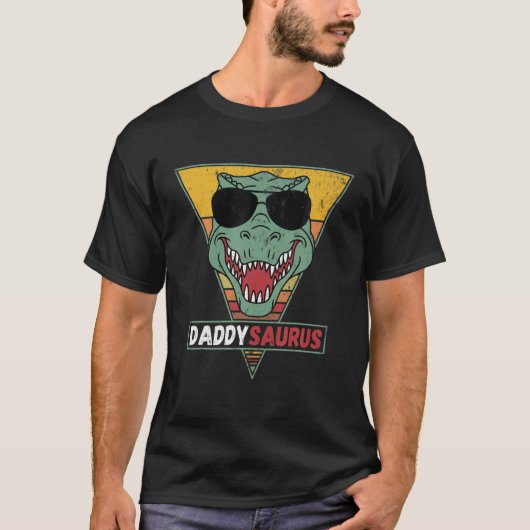 Mannen Daddysaurus T Rex Dinosaur Funny Daddysauru T-shirt (Voorkant)