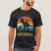 Mannen Daddysaurus T Rex Vaderdag Dad Saurus T-shirt (Voorkant)
