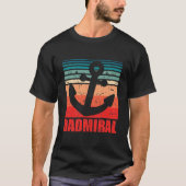 Mannen dadmirale vader en admiraal Retro  T-shirt (Voorkant)