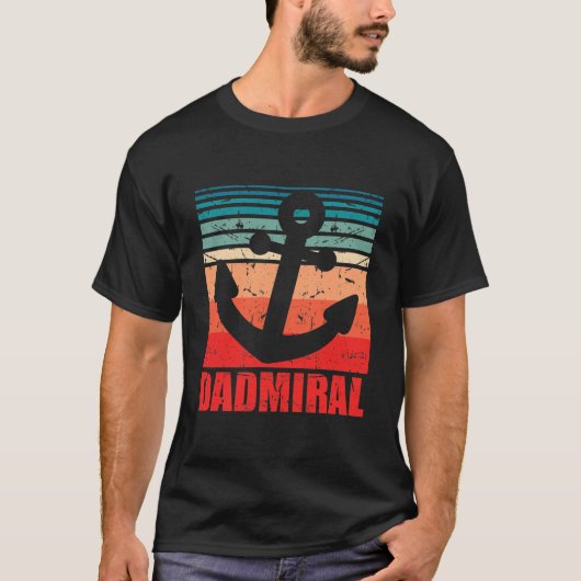 Mannen dadmirale vader en admiraal Retro  T-shirt (Voorkant)