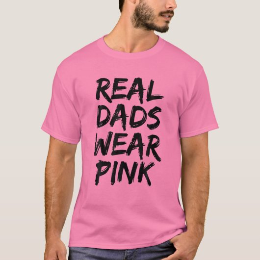 Mannen Dads Draag roze Funny Vaderdag T-shirt (Voorkant)