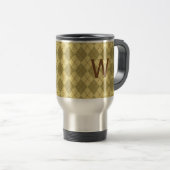Mannen Dad's Monogrammed Travel Koffie Mok Gift (Voorkant rechts)