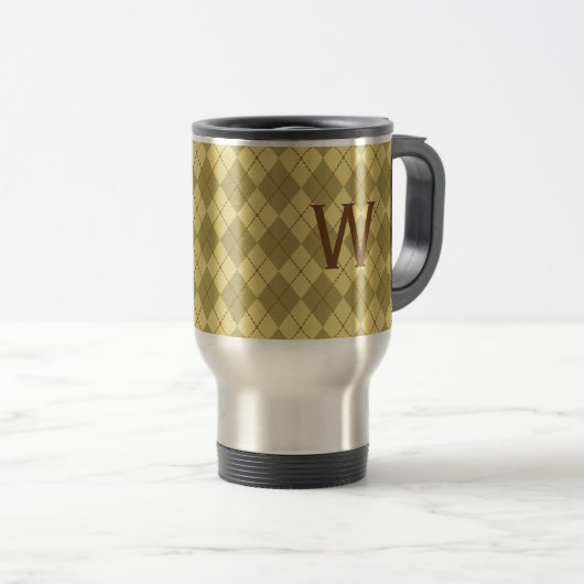 Mannen Dad's Monogrammed Travel Koffie Mok Gift (Voorkant rechts)