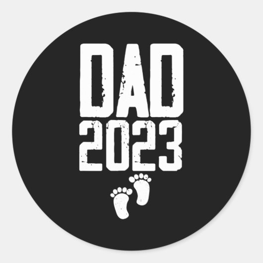 Mannen dag vader DAD 2023 vader 2023 vader Ronde Sticker (Voorkant)