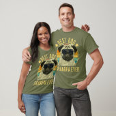 Mannen dag van de beste hond opa op de beste dag v t-shirt (Unisex)