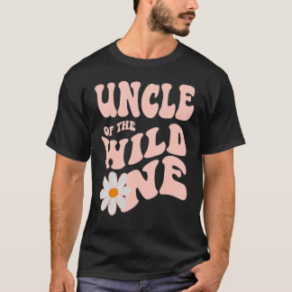 Mannen Daisy Birthday oom Wild One Boho 1st Birthd T-shirt