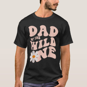 Mannen Daisy Birthday Pap Wild One Boho Daisy 1st  T-shirt