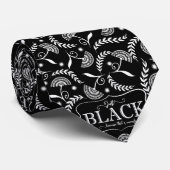 Mannen Damask Black History Designer Stropdas (Opgerold)