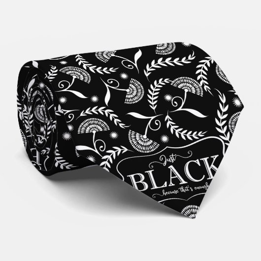 Mannen Damask Black History Designer Stropdas (Opgerold)