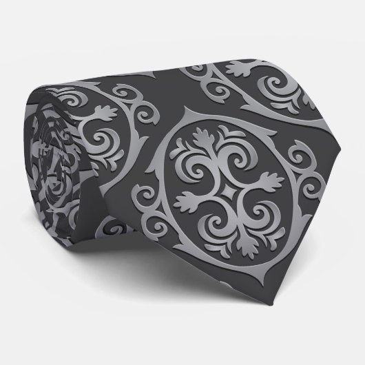 Mannen Damask Stropdas (Opgerold)