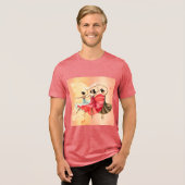 Mannen dames Dancing Triblend T-Shirt (Voorkant volledig)