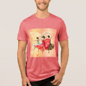 Mannen dames Dancing Triblend T-Shirt (Voorkant)