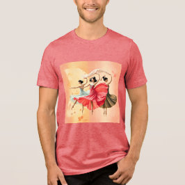 Mannen dames Dancing Triblend T-Shirt
