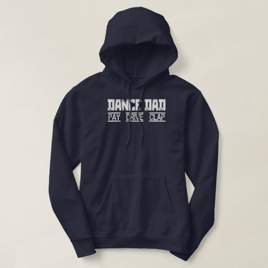 Mannen dance Dad betaal drive Clap Dansend Pa Hoodie (Design voorkant)