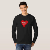 Mannen dans pap Funny Dancer Father Cute Red Hear T-shirt (Voorkant volledig)