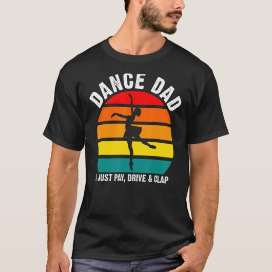 Mannen dans pap, ik betaal dans pap ballet t-shirt (Voorkant)