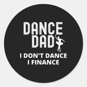 Mannen dans pap, ik vind het niet goed om papa te ronde sticker