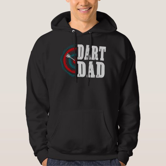 Mannen Dart Dad Darts Player Father Dartboard Hoodie (Voorkant)