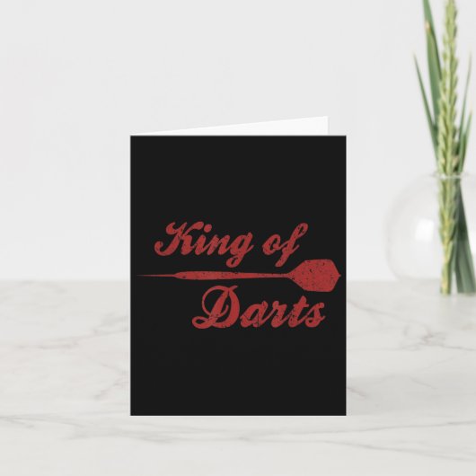 Mannen Dart Player Cool citeert de koning der kuns Kaart (Voorkant)