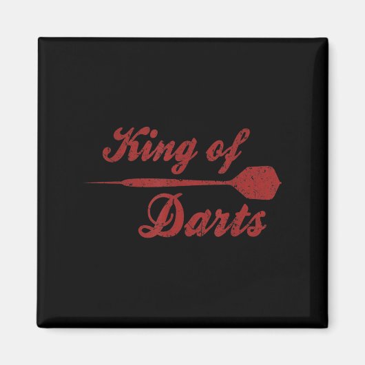 Mannen Dart Player Cool citeert de koning der kuns Magneet (Voorkant)