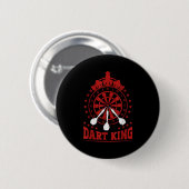 Mannen Dart Player Cool citeert de koning der kuns Ronde Button 5,7 Cm (Voorkant /achterkant)