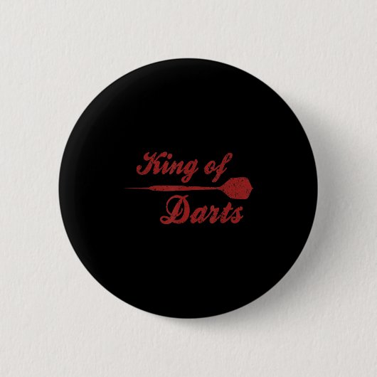 Mannen Dart Player Cool citeert de koning der kuns Ronde Button 5,7 Cm (Voorkant)