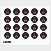 Mannen Dart Player Cool citeert de koning der kuns Ronde Sticker (Vel)