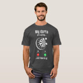 Mannen Dart Player Cool My Darts belt me en ik T-shirt (Voorkant volledig)