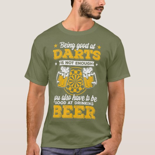 Mannen Dart Player Cool Quote Darts Drink T-shirt (Voorkant)