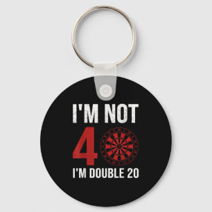 Mannen Dart Speler Quote voor 40ste verjaardag IM Sleutelhanger