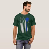Mannen Darts American Flag Patriotic Darts Player T-shirt (Voorkant volledig)