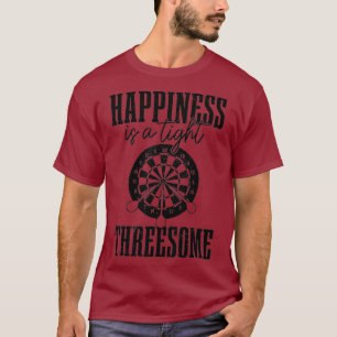 Mannen darts geluk een strak triootje grappig t-shirt