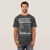 Mannen Darts Player Nutrition Facts Funny T-shirt (Voorkant volledig)