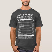 Mannen Darts Player Nutrition Facts Funny T-shirt (Voorkant)