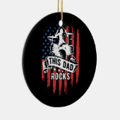 Mannen dat deze vader drums Amerikaanse drumming Keramisch Ornament (Rechts)