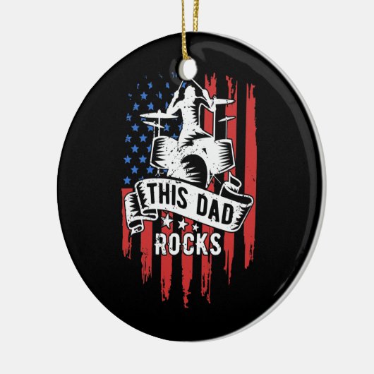 Mannen dat deze vader drums Amerikaanse drumming Keramisch Ornament (Links)