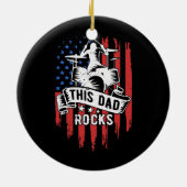 Mannen dat deze vader drums Amerikaanse drumming Keramisch Ornament (Achterkant)