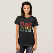 Mannen dat het onbeleefd is om niet te lachen over t-shirt (Voorkant volledig)