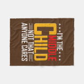 Mannen dat ik het middelste kind ben... fleece deken (Voorkant (Horizontaal))