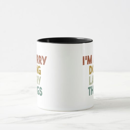 Mannen dat ik Larry Doing Larry Dingen Funny First Mok (Midden)