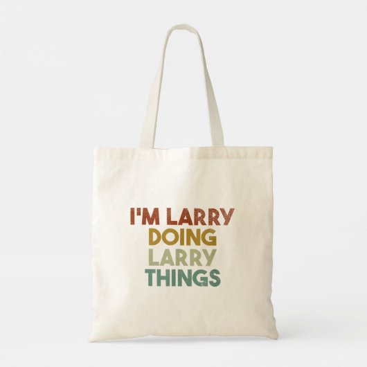 Mannen dat ik Larry Doing Larry Dingen Funny First Tote Bag (Achterkant)