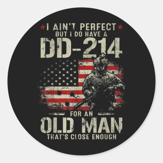 Mannen dat ik niet perfect ben heb ik wel een DD-2 Ronde Sticker (Voorkant)